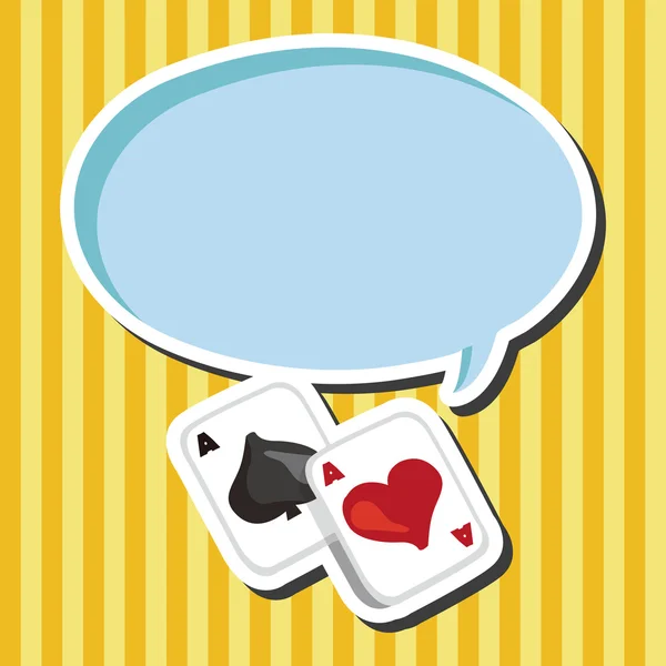 Casino poker elementos tema de la tarjeta — Archivo Imágenes Vectoriales