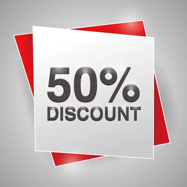 50% descuento, elemento de diseño de póster — Vector de stock