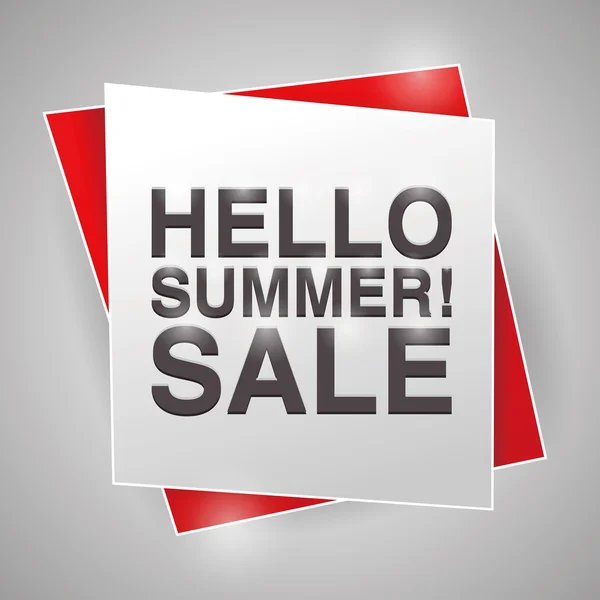 Hello summer sale, poster design element — Stock Vector