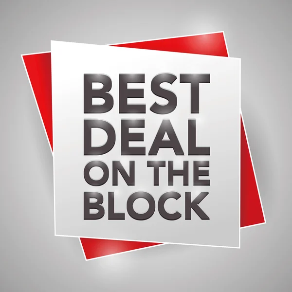 Bestes Angebot auf dem Block, Plakatdesign-Element — Stockvektor