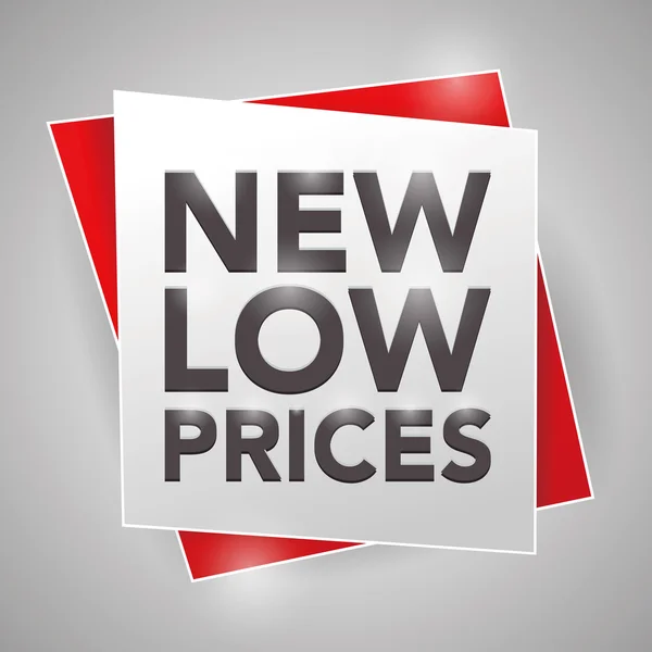 Új, alacsony árak!, poszter design elem — Stock Vector