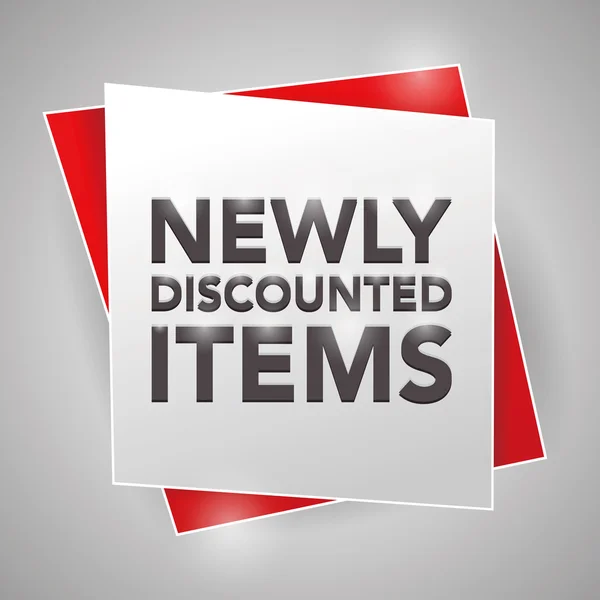 Nieuw Discounted Items, poster ontwerpelement — Stockvector