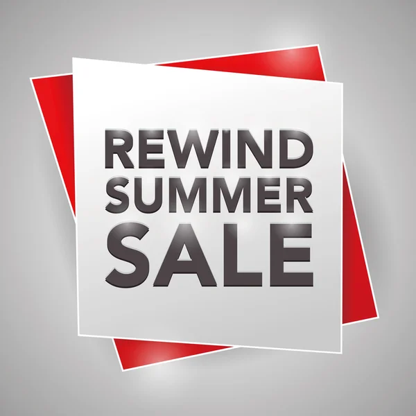 REWIND SUMMER SALE, poster design element — Stock Vector