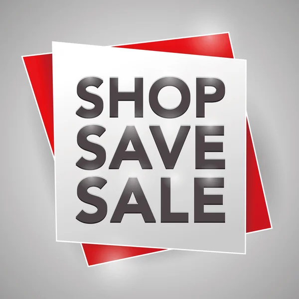 SHOP SAVE SALE, poster design element — Stock Vector