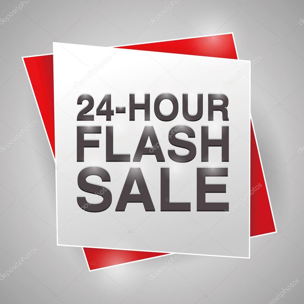 24 HOUR FLASH SALE, poster design element