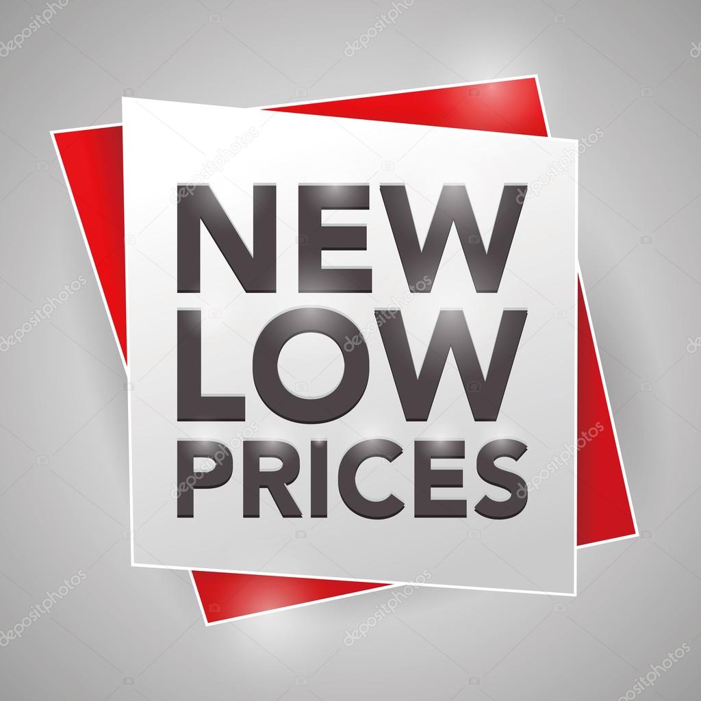 NEW LOW PRICES!, poster design element