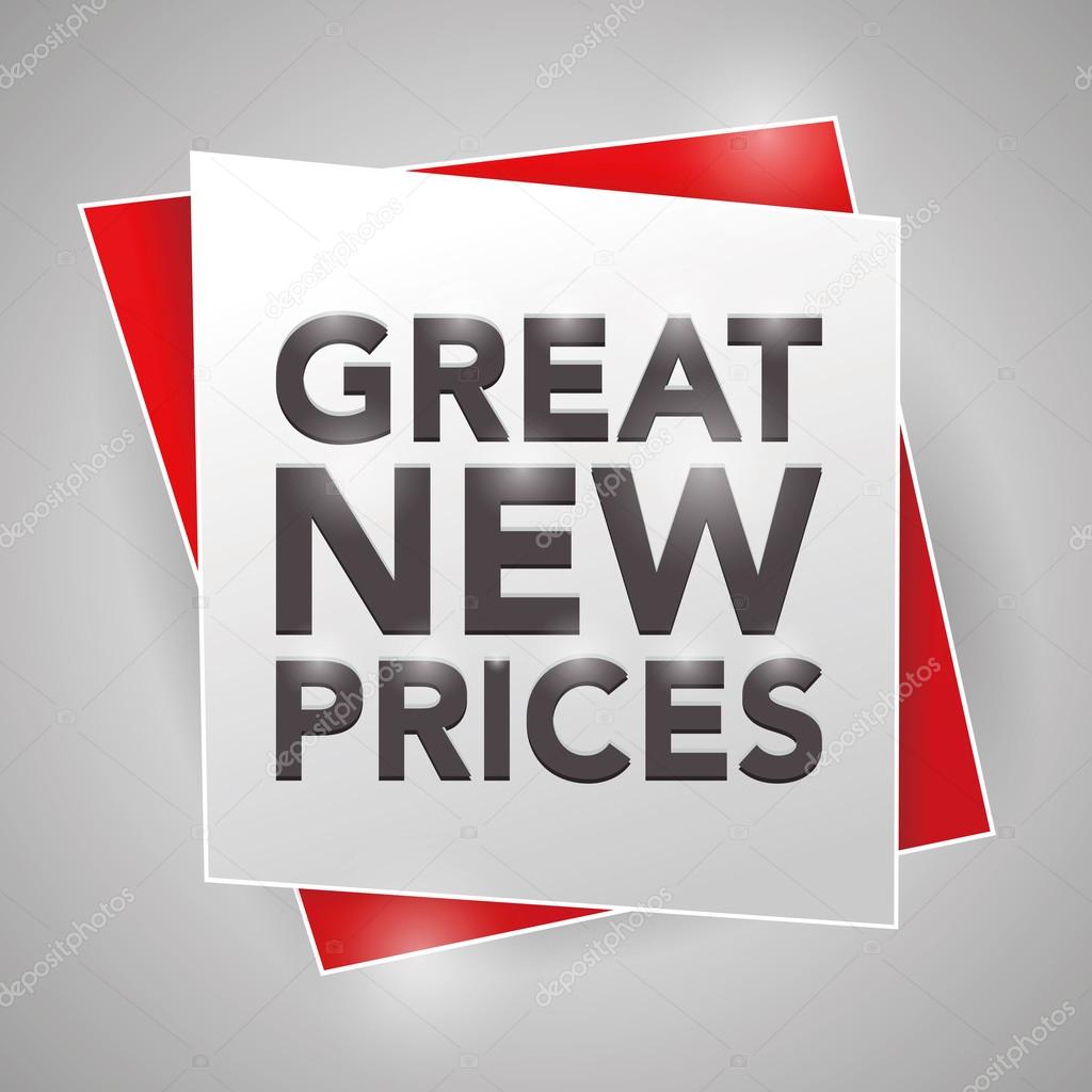 GREAT NEW PRICES , poster design element