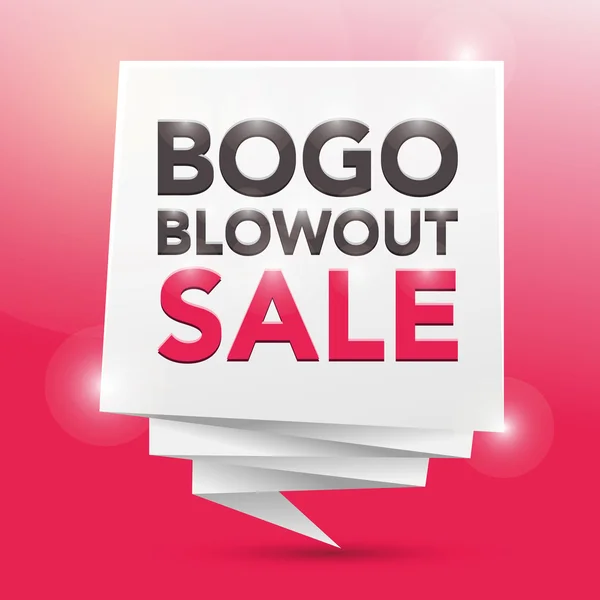 BOGO BLOWOUT SALE, elemento di design poster — Vettoriale Stock