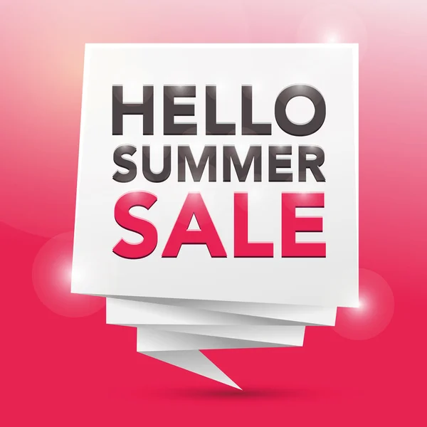 HELLO SUMMER! SALE, poster design element — Stock Vector