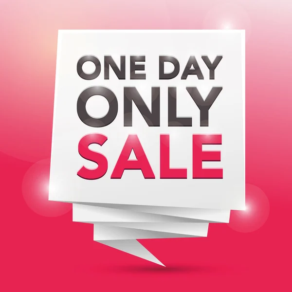 ONE DAY ONLY SALE , poster design element — Stock Vector