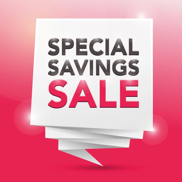 SPECIAL SAVINGS SALE, элемент дизайна плакатов — стоковый вектор