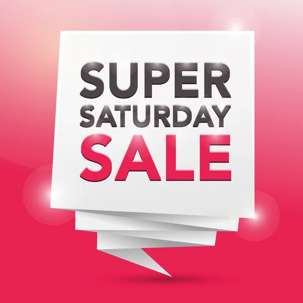 SUPER SATURDAY SALE, elemento de design de cartaz — Vetor de Stock