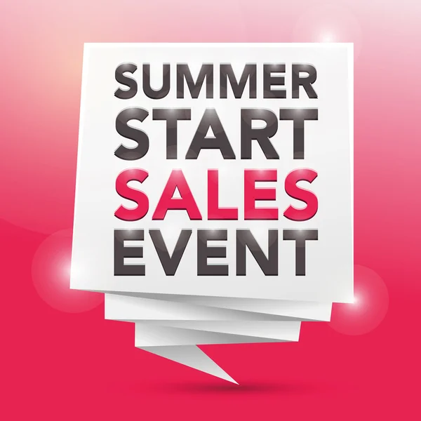 SUMMER START SALES EVENT, poster design element — Stock Vector