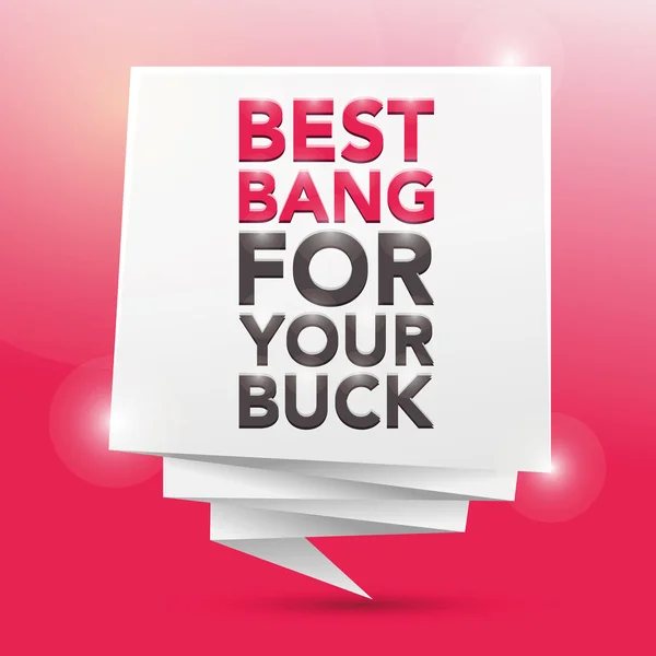 Der beste Knall für deinen Buck, Posterdesign-Element — Stockvektor