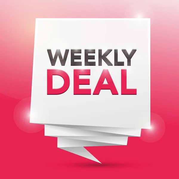 WEEKLY DEALS, elemento de design de cartaz — Vetor de Stock