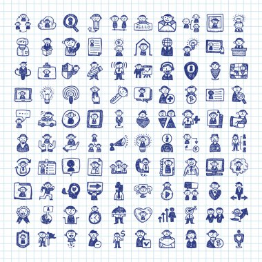 Doodle insanlar simgeler