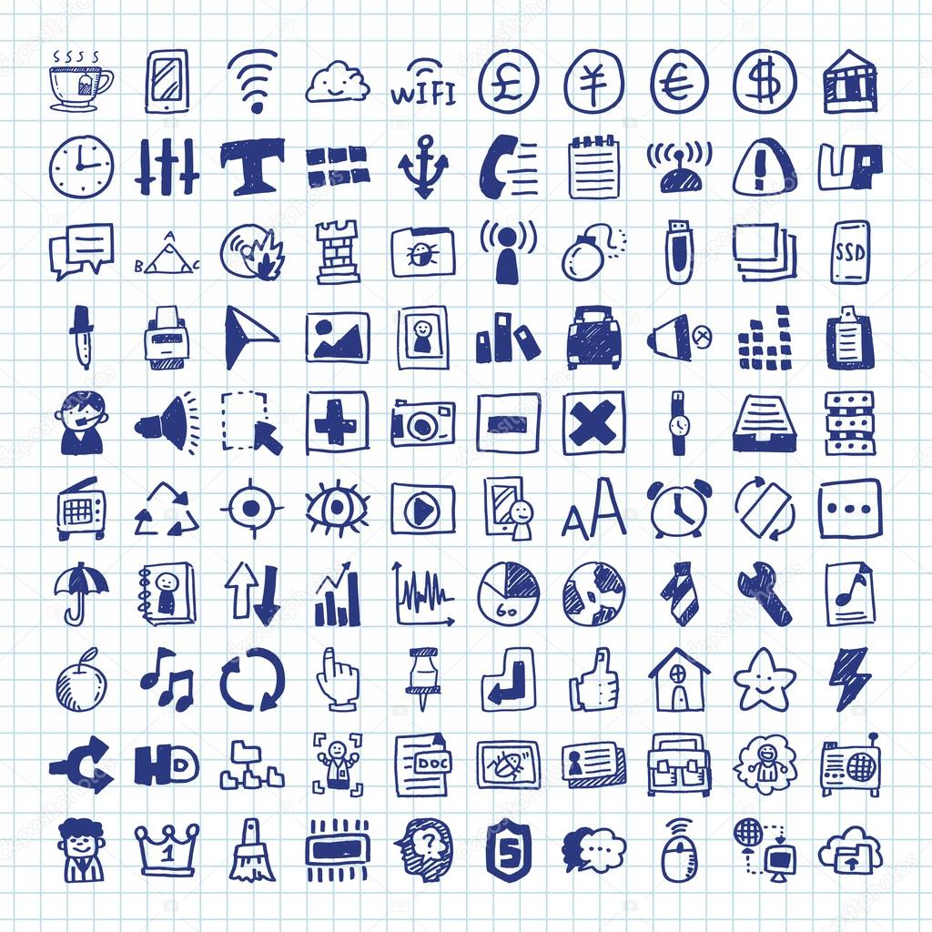 Doodle Web Icons Stock Vector Image by ©mocoo2003 #81740294