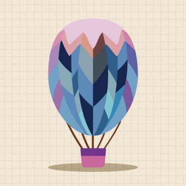 sıcak hava balon tasarım öğeleri vektör