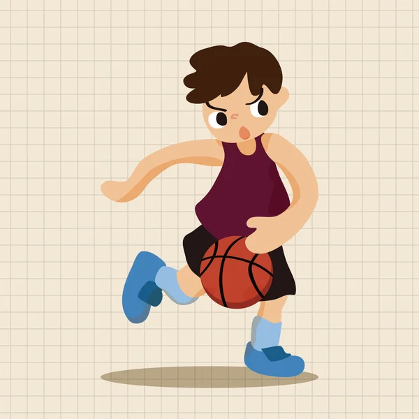 Basketbalový hráč prvky vektoru, eps — Stockový vektor