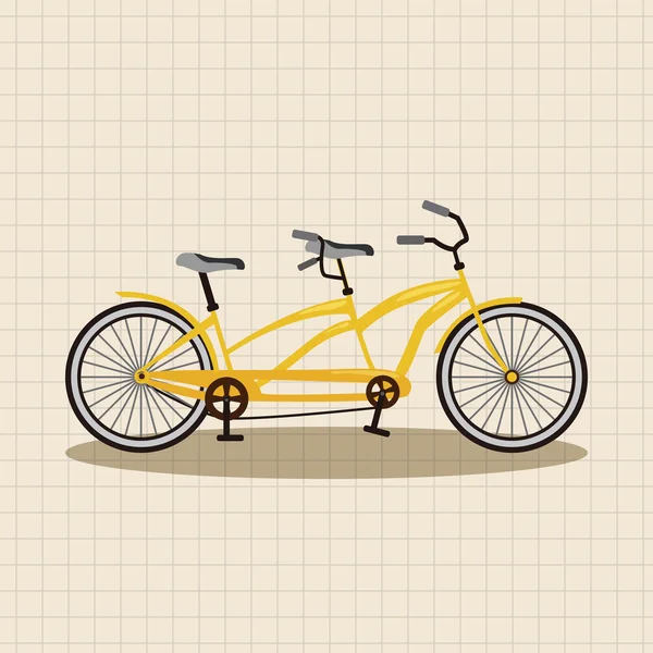 Bicicleta elementos de diseño de dibujos animados vector — Vector de stock