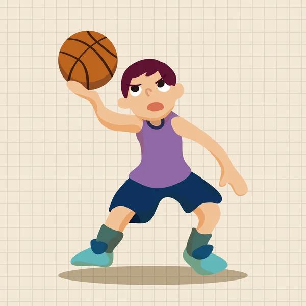 Basketball player elements vector,eps — Stock Vector