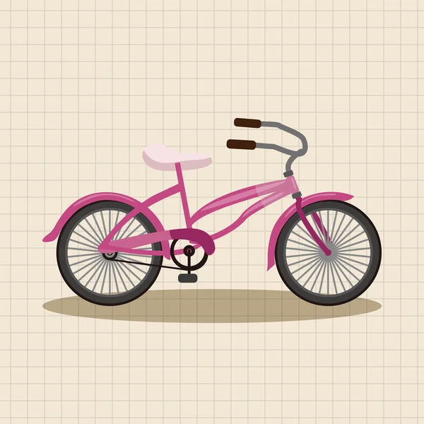 Bicicleta elementos de diseño de dibujos animados vector — Vector de stock