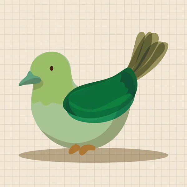 Éléments de conception dessin animé oiseau vecteur — Image vectorielle