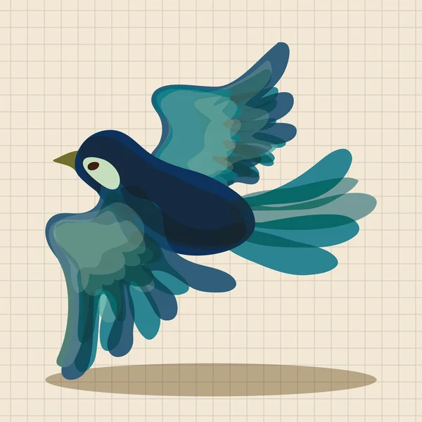 Vector de elementos de diseño de dibujos animados aves — Vector de stock