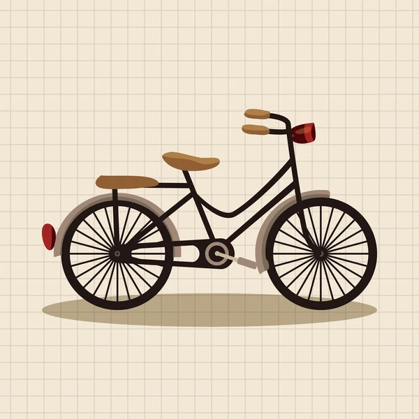 Bicicletta cartone animato elementi di design vettoriale — Vettoriale Stock