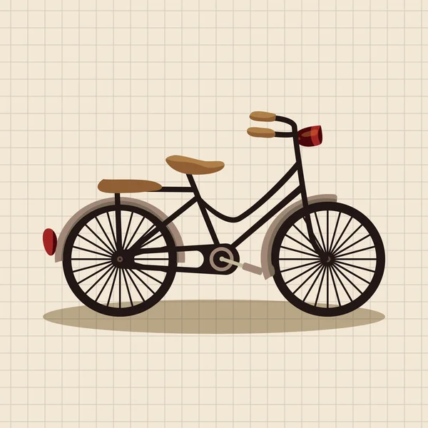 Bicicleta elementos de diseño de dibujos animados vector — Archivo Imágenes Vectoriales