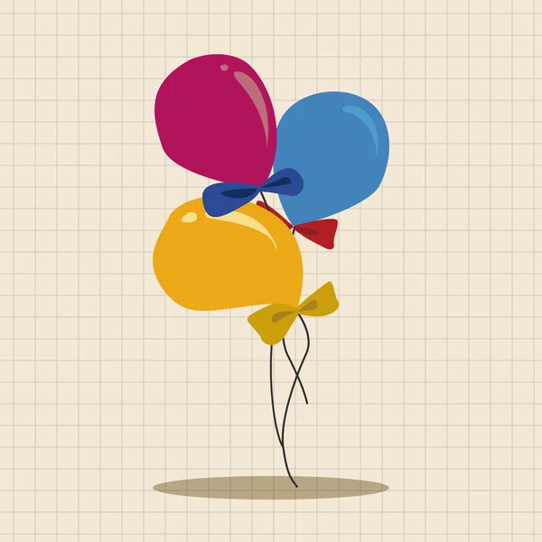 生日气球主题元素矢量、 eps — 图库矢量图片