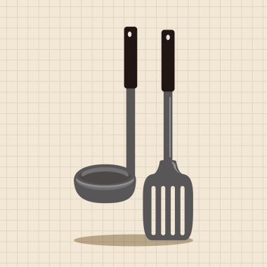 mutfak eşyaları spatula Tema öğeleri vektör, eps