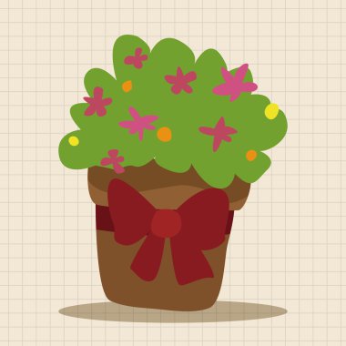 hediye bitki Tema düz simgesi öğeleri arka plan, eps10