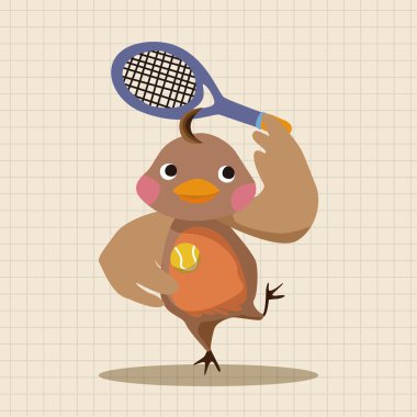 Spor hayvan tavuk karikatür öğeleri vektör