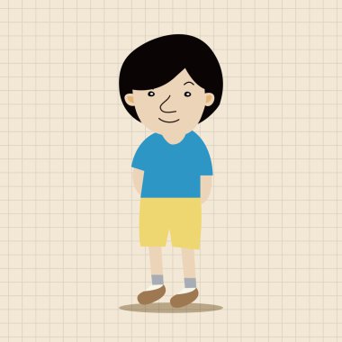 Öğrenci karikatür Tema öğeleri vektör, eps