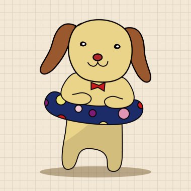 hayvan köpek yaz çizgi film Tema öğeleri