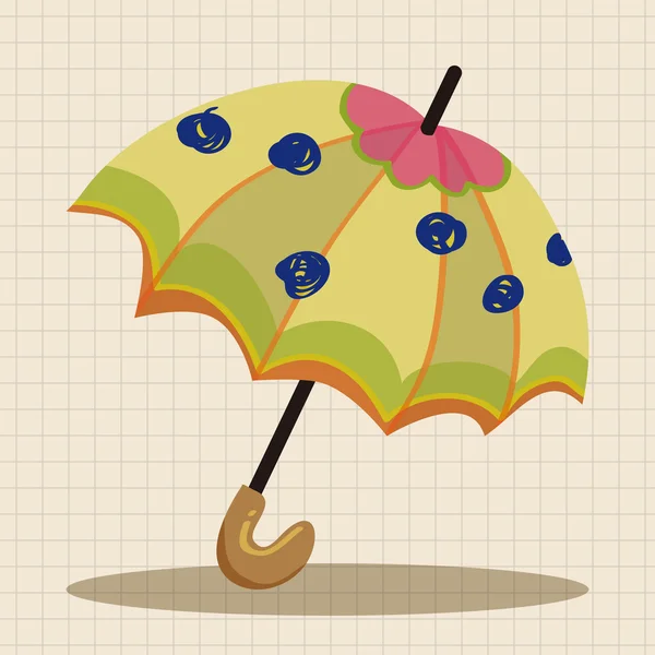 Vetor de elementos de tema guarda-chuva, eps —  Vetores de Stock