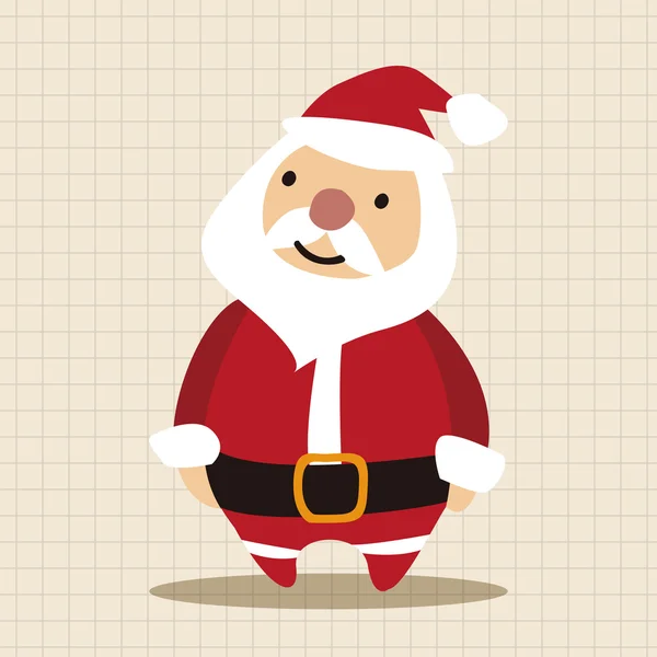 Noël santa claus éléments icône plat fond, eps10 — Image vectorielle