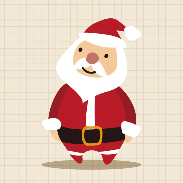 Navidad santa claus plano icono elementos de fondo, eps10 — Archivo Imágenes Vectoriales