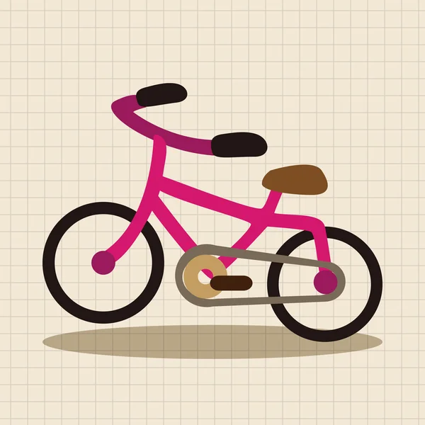 Transporte bicicleta plana icono elementos de fondo, eps10 — Vector de stock