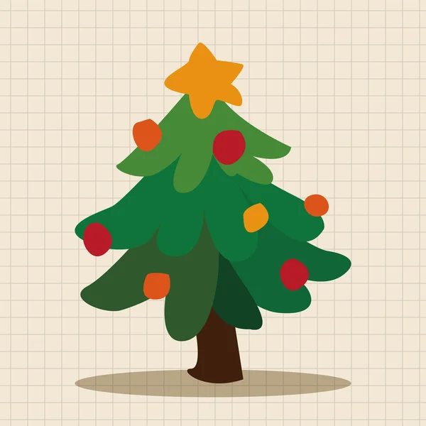 Noel ağacı düz simgesi öğeleri arka plan, eps10 — Stok Vektör