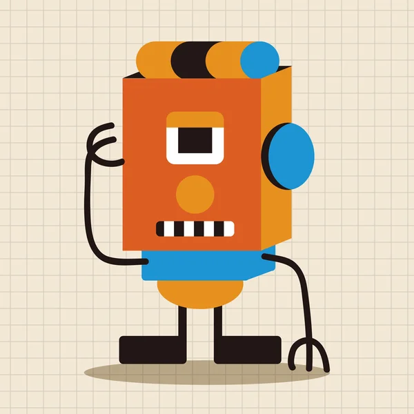 Extraño robot plano icono elementos de fondo, eps10 — Vector de stock