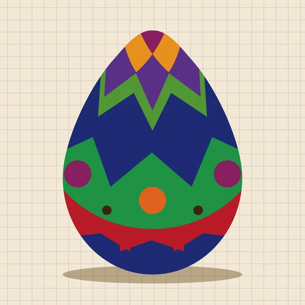 Easter egg flat icon elements background, eps10 — Vetor de Stock