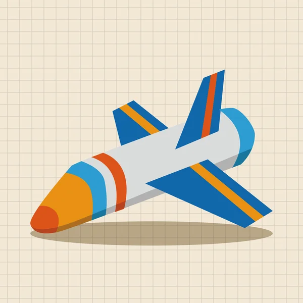 Spaceship flat icon elements background, eps10 — Image vectorielle
