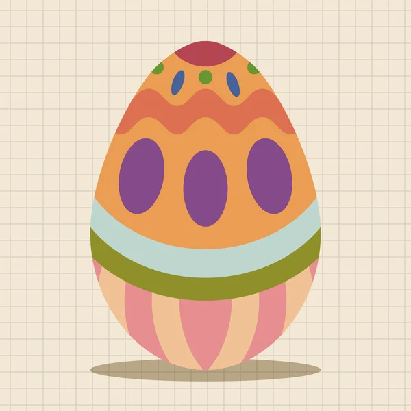 Πασχαλινό αυγό επίπεδη εικόνα φόντου στοιχεία, eps10 — Διανυσματικό Αρχείο
