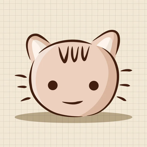 Animal gato plano icono elementos, eps10 — Vector de stock