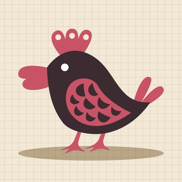 Animal elemento icono plano pájaro, eps10 — Vector de stock