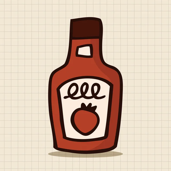 Éléments d'icône plat ketchup, eps10 — Image vectorielle