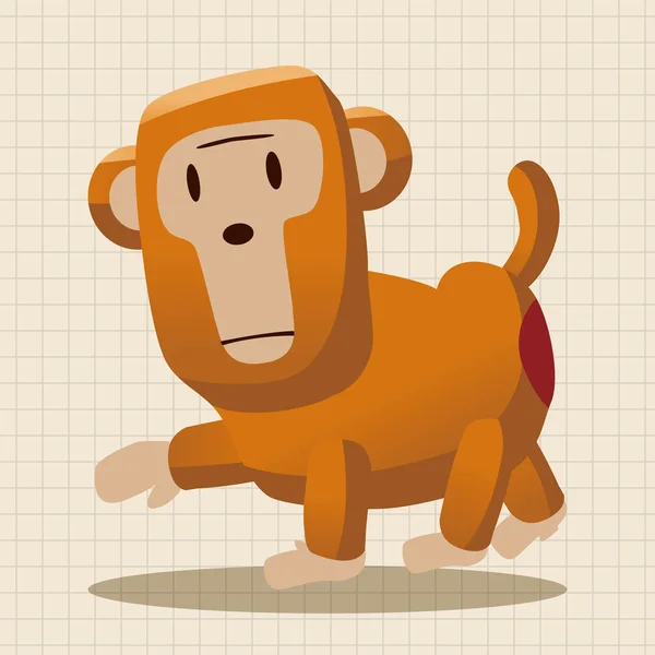 Animal Monkey Cartoon — Stockvektor