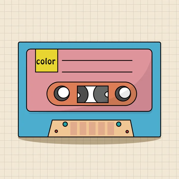 Audiotape theme elements vector,eps — Stock Vector